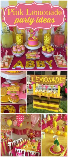 You won't believe this fantastic pink lemonade party! See more party ideas at CatchMyParty.com!