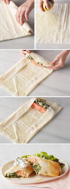 Wrapped Salmon with Spinach &amp; Feta ??? Serve up a delicious salmon in phyllo with spinach and feta to your family, and watch the smiles appear! This recipe is perfect for a lunchtime or dinnertime bite and is easy to prepare at home.