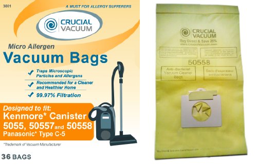 For KENMORE Canister Vacuums (5055 50557 50558 ~ 36 BAGS) Kenmore Vacuum