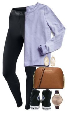 &quot;i dont care what you think about me. i dont think about you at all.&quot; by elizabethannee ??? liked on Polyvore featuring NIKE, Gap, Converse, Kendra Scott, MICHAEL Michael Kors and Olivia Burton