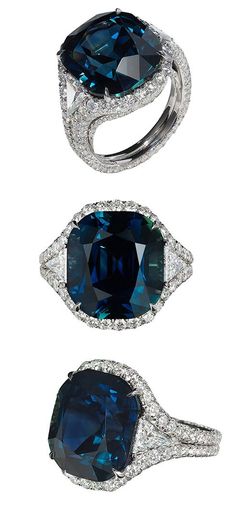 Bayco Jewels colour changing sapphire and diamond ring