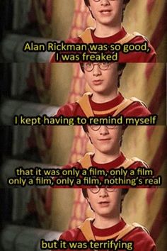 &quot;Alan Rickman&#39;s brilliant portrayal of Severus Snape frightened a young Daniel Radcliffe!