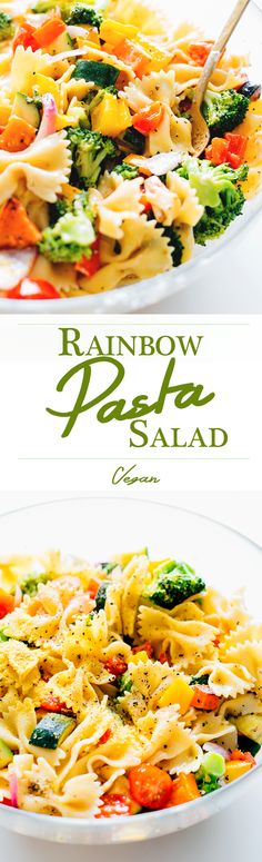 Rainbow Vegan Pasta Salad - Simple, Healthy, Delicious. <a class="pintag" href="/explore/vegan/" title="#vegan explore Pinterest">#vegan</a> <a class="pintag" href="/explore/vegetarian/" title="#vegetarian explore Pinterest">#vegetarian</a>???