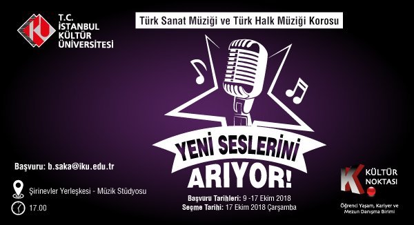 Türk Halk ve Türk Sanat Müziği Korosu Seçmeleri