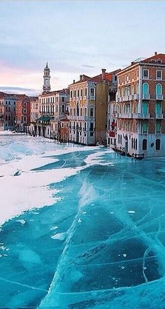 Frozen Venice, Italy