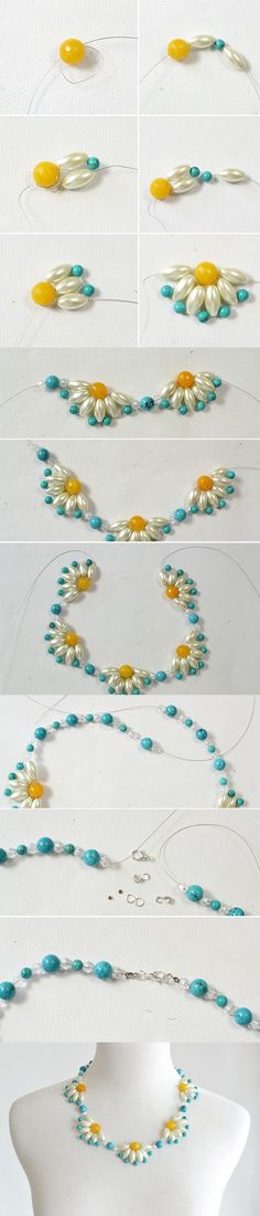Tutorial - How to DIY a Flower Choker Necklace Step by Step from <a href="http://LC.Pandahall.com" rel="nofollow" target="_blank">LC.Pandahall.com</a>