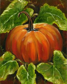 Pumpkin Painting by JHawkDesign on Etsy