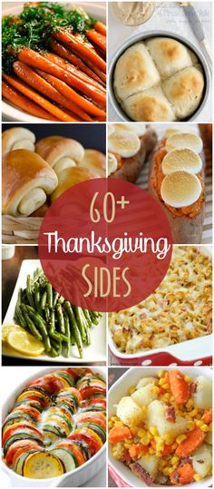 60+ Thanksgiving side dish recipes including veggies, potatoes, and breads