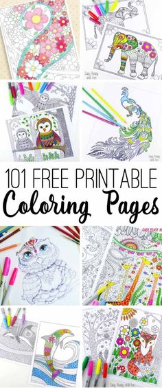 Gorgeous collection of free printable coloring pages - so many beautiful ones that I can't wait to work on!