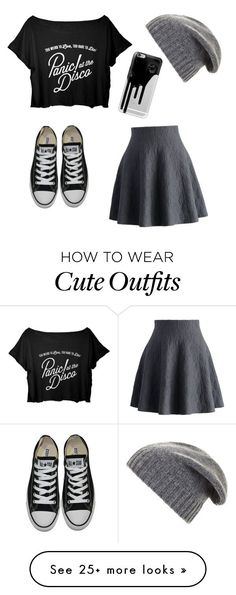 &quot;Cute &#39;Panic! at the disco&#39; outfit&quot; by cailinstar on Polyvore featuring Chicwish, Converse, BCBGMAXAZRIA and Casetify