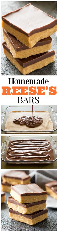 Homemade Reese's Bars - so easy you can make them at home! So good! <a href="http://the-girl-who-ate-everything.com" rel="nofollow" target="_blank">the-girl-who-ate-...</a>