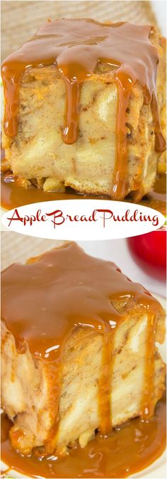 Apple Bread Pudding made with delicious caramelized apples is one of my favourite dessert recipes!