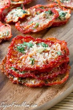 Crispy Parmesan Tomato Chips, low carb, gluten free and amazing!