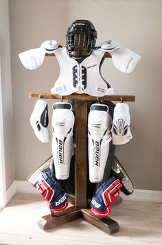 End the scourge of dreaded hockey stench by making a hockey equipment drying rack!