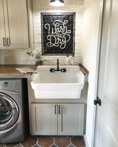 Kind of obsessed with laundry room designs these days... Chk out ours on my blog???