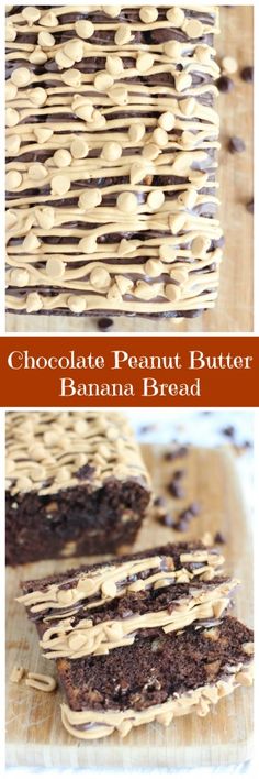 Dense and moist banana bread loaded with peanut butter and chocolate, it???s totally crave-worthy!