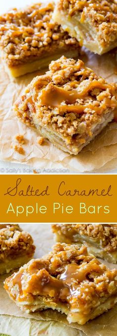 Salted Caramel Apple Pie Bars are so much easier than making an entire pie!!