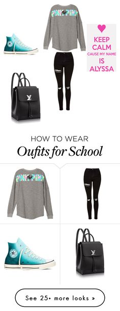 &quot;School&quot; by alyssaandilovewwe on Polyvore featuring Topshop and Converse
