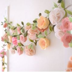I love this floral garland.. It could transform a little girls room into a woodland princess fairy tale Fancy Free Finery