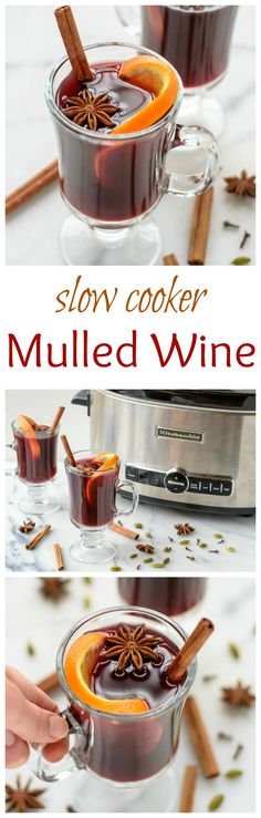 Slow Cooker Mulled Wine. This is the best drink for any Christmas or holiday party. Delicious, cheap and easy!
