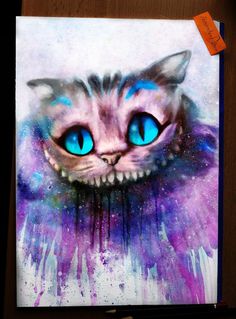 Cheshire Cat - Digital Painting / Watercolor by Alexander Deboir <a href="https://facebook.com/AlexanderDeboirOfficial" rel="nofollow" target="_blank">facebook.com/...</a>