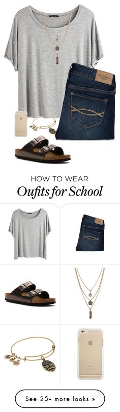 &quot;I don&#39;t want school??&quot; by eadurbala08 on Polyvore featuring Chicnova Fashion, Abercrombie &amp; Fitch, Birkenstock, Forever 21 and Alex and Ani