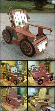 How To Build A Tow Truck "Mater" Chair <a href="http://theownerbuildernetwork.co/fztl" rel="nofollow" target="_blank">theownerbuilderne...</a> If you don't recognize this character, you don't have kids! Why not involve them in making this DIY 'Mater' chair?