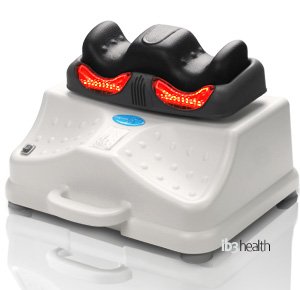 Top of the line for CHI ENERGIZER bearing the original "Qi" logo with infrared heat and vibration functions : adding to all the solid features and a unique elliptical fish-like movement, you can incorporate both infrared heat and vibration function to further improve blood circulation. You can digitally control the amount of time and the speed of lateral swing. This feature allows repeating the same speed precisely for each subsequent exercise. An illuminated digital screen displays running minutes remaining, 80-160 RPM speed, 12 intensities of vibration massage, and 3 auto modes with varying changes in speeds, infrared heat and vibration. The ankle rest leaves little to be desired. It is amply padded, stylish, and ergonomic with synthetic leather finish. The three auto programs in this version are designed in sync with the infrared heat and vibration features for highest efficiency and most enjoyable to obtain the specific Qi flow intended. Primary health benefits include pain relief for sore back, hips, and stiff muscles and joints. It provides passive exercise for individual with poor mobility. The motion of Chi Energizer works like Lymphatic Drainage Massage therapy to stimulate blood, lymph and Qi circulation to detoxify our body from the inside out. It is great equipment for athletes to remove lactic acid from tired legs. Back Massager With Heat