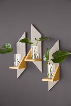 Make a set of attractive wooden wall sconces from a single board. Then add LED candles, plants, or other decorations. Skill level: Beginner