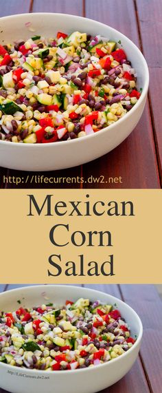 Mexican Corn Salad is a great healthy side dish or even a dip to serve with chips! Perfect for any party or gathering