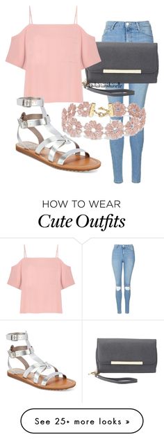 &quot;Cute Outfit&quot; by diavianshanelle on Polyvore featuring Topshop, Charlotte Russe, T By Alexander Wang, Circus By Sam Edelman, BaubleBar, cute and Pink