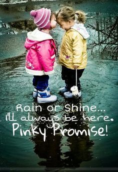 Love the Pinky Promise. Friends Forever