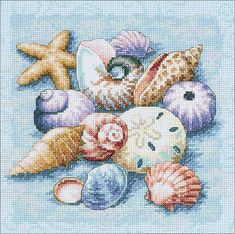 Cross Stitch Craze: Beach Cross Stitch Sea Shells