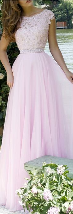 Elegant Prom Gown,Pink Prom Gown,Lace Prom Gown,Cap Sleeve Prom Gown, Prom Gown,Long Prom Dress,Backless Prom Dress,Evening Dress One of the prettiest I have Ever seen!!
