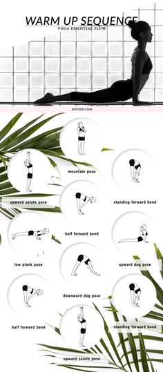 Awaken the body and prepare for a workout with this yoga warm up flow. Repeat this flow for 5 rounds, give yourself time to ease into the asanas and, with each exhale, move deeper into the poses. <a href="http://www.spotebi.com/yoga-sequences/warm-up-flow/" rel="nofollow" target="_blank">www.spotebi.com/...</a>
