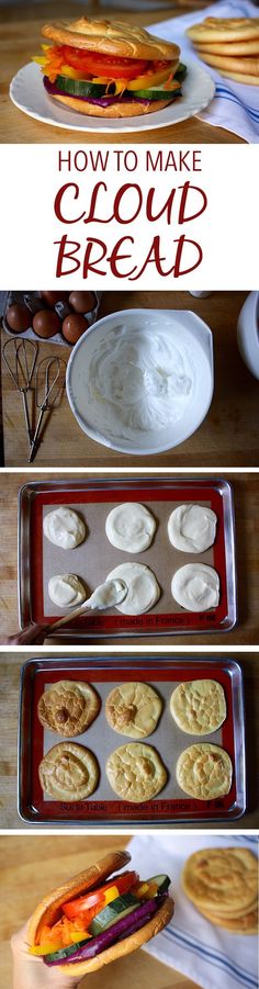 Craving bread but trying to go low carb? Try this Cloud Bread made from Greek yogurt, egg whites, and cream of tartar. It's just 47 calories a serving (and 1/2 a red container for anyone on 21 Day Fix) | BeachbodyBlog.com