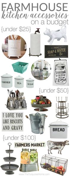 It&#39;s ALL adorable!! Farmhouse Kitchen Accessories on a Budget