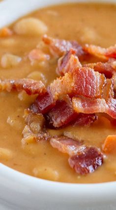 Homemade Bean and Bacon Soup -- Skip the can - this homemade soup is hearty and???