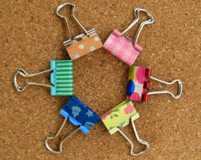 washi tape binder clips photo