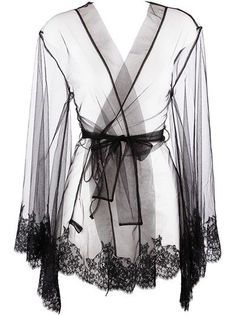 I.D.Sarrieri - lace trim dressing gown 3