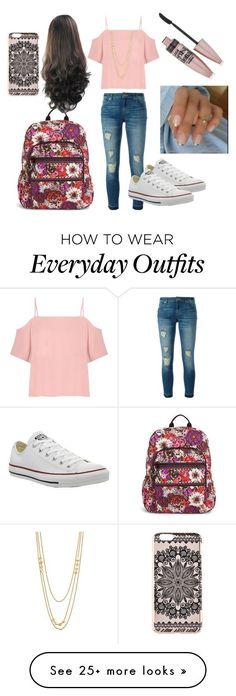 &quot;Everyday school outfit&quot; by lilymahoney on Polyvore featuring MICHAEL Michael Kors, Converse, T By Alexander Wang, Gorjana, Vera Bradley, Maybelline and New Look