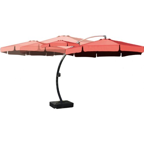 Darlee 11.5 Ft Aluminum Patio Umbrella With Base - Henna Cantilever Patio Umbrella