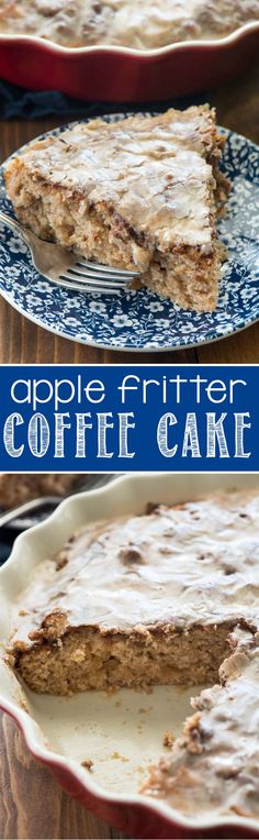 Apple Fritter Coffee Cake - this EASY coffee cake recipe tastes JUST like an???