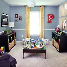 Playroom Makeover // 7thhouseontheleft.com :: would be a great starting off point for the boys' room