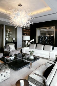 Elegance in black, white &amp; silver // Kelly Hoppen Interiors