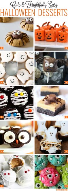 Cute and easy <a class="pintag" href="/explore/Halloween/" title="#Halloween explore Pinterest">#Halloween</a> desserts! Love these!!