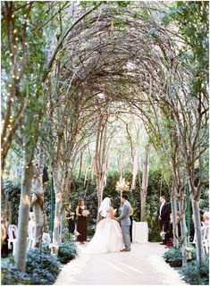 Enchanting Garden Wedding with twinkle lights and a floral chandelier | Valentina Glidden Photography