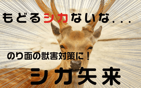 (株)ケイエフの、のり面のシカ・イノシシ侵入防止柵 シカ矢来