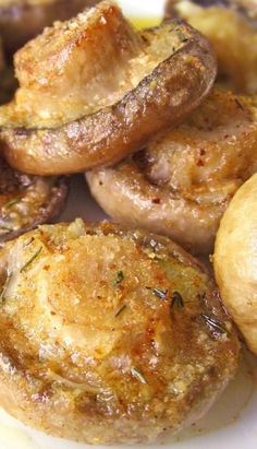 Roasted Mushrooms with Garlic &amp; Thyme. This one looks to have parmesan, but I could do without the cheese to keep it healthy.