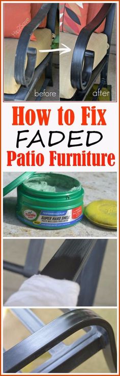 33 Home Repair Secrets From the Pros - Fixing Faded Patio Furniture - Home Repair Ideas, Home Repairs On A Budget, Home Repair Tips, Living Room, Bedroom, Kitchen Repair, Home Improvement, Quick And Easy Home Tips <a href="http://diyjoy.com/diy-home-repair-secrets" rel="nofollow" target="_blank">diyjoy.com/...</a>